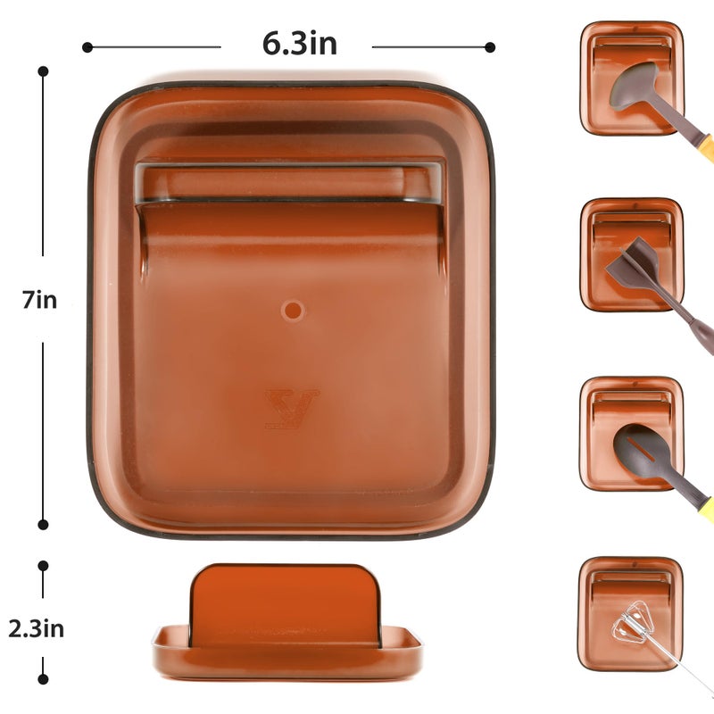 Li & Zhao Li&Zhao Spoon Rest for Stove Top - Kitchen Counter Utensil Rest, Pot Lid Holder, Cooking Spoon Holder - Image 2