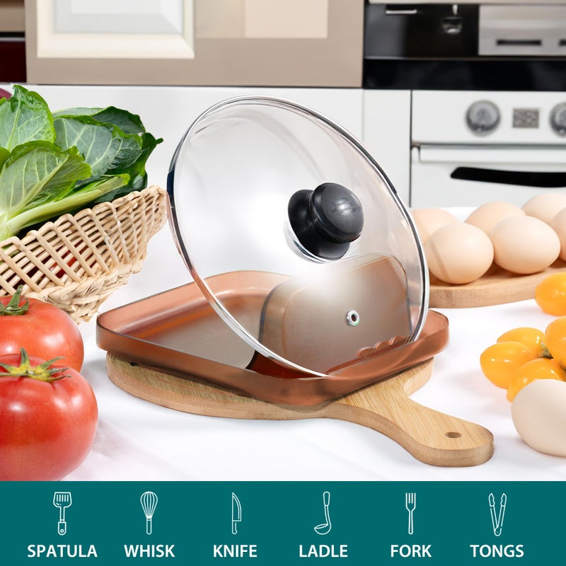 Li & Zhao Li&Zhao Spoon Rest for Stove Top - Kitchen Counter Utensil Rest, Pot Lid Holder, Cooking Spoon Holder - Image 3