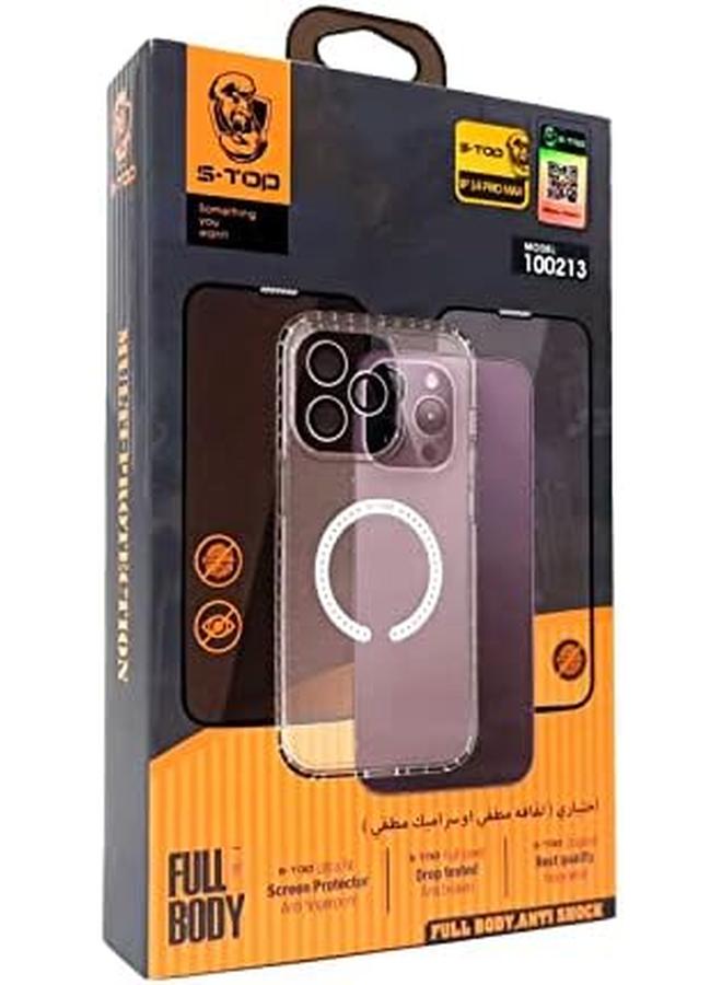 اس-توب تتضمن مجموعة الحماية الكاملة لجهاز iPhone 14 Pro جراب iPhone 14 Pro وغطاء شفاف لجهاز iPhone 14 Pro وواقي كاميرا وغطاء حماية للأصابع من لعبة Pubg ومضاد لبصمات الأصابع والمزيد - Image 2