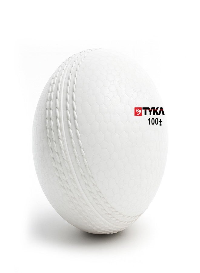 TYKA Heavy Gravix Moisture Resistant Cricket Ball 100+ GMS - Eco-Friendly Training Ball | All Weather Durable Performance | True Bounce, Engineered Power Pack of 3 (White) - Image 2
