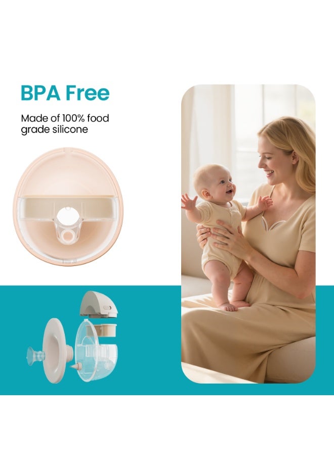 Paruu P16 Replacement Full Set Collector Cup, Only Compatible with P16 Wearable Breast Pump (150ml, 24mm Flange), Original Accessories - Image 2