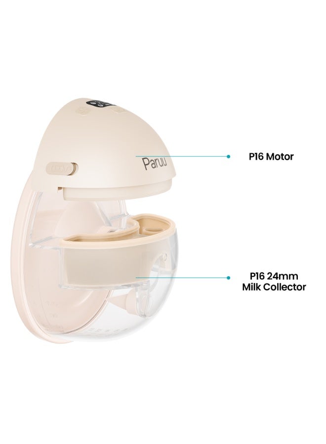 Paruu P16 Replacement Full Set Collector Cup, Only Compatible with P16 Wearable Breast Pump (150ml, 24mm Flange), Original Accessories - Image 4