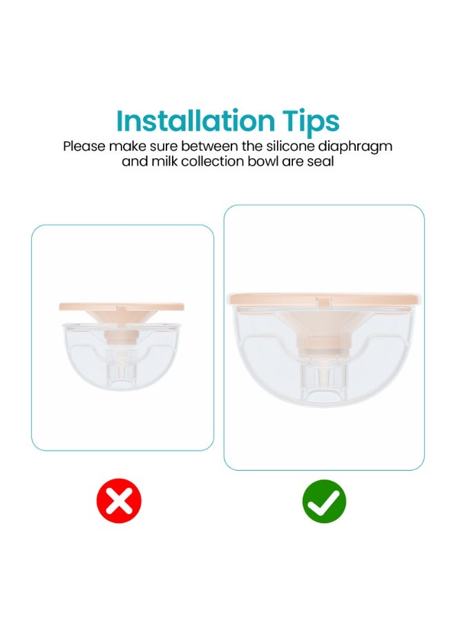 Paruu P16 Replacement Full Set Collector Cup, Only Compatible with P16 Wearable Breast Pump (150ml, 24mm Flange), Original Accessories - Image 5