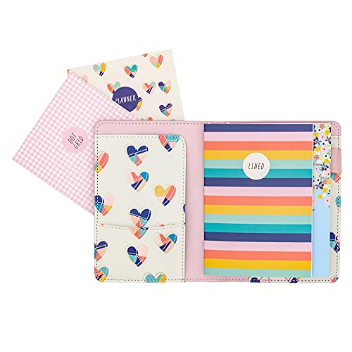 Pukka Pad, Carpe Diem A6 Notebook Cover and Passport Holder - 5.2 x 4.3 in - Features 4 Elastic Note Pad Holders, 2 Inside Pockets, Business Card Slot, and Pen Holder - Ballerina Pink - Image 5