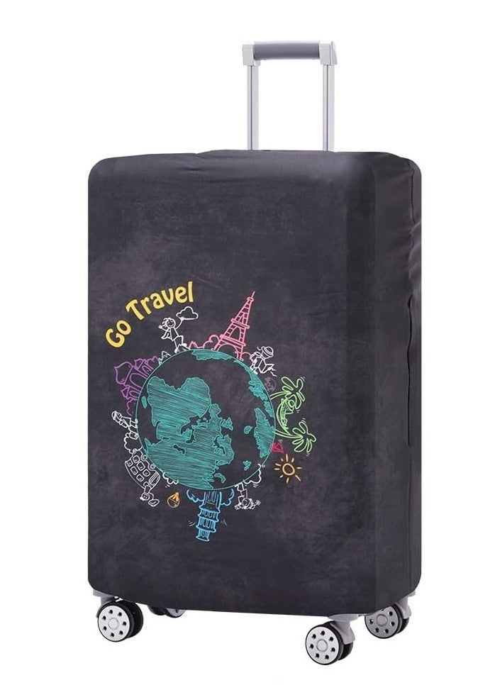 KASTWAVE Luggage Cover, KASTWAVE Water-Washable Suitcase Cover, Suitcase Protector Anti-scratch Suitcase cover for 25-28 Inch Trolley Case for Business Trip School Daily Usin (M)  - Image 2