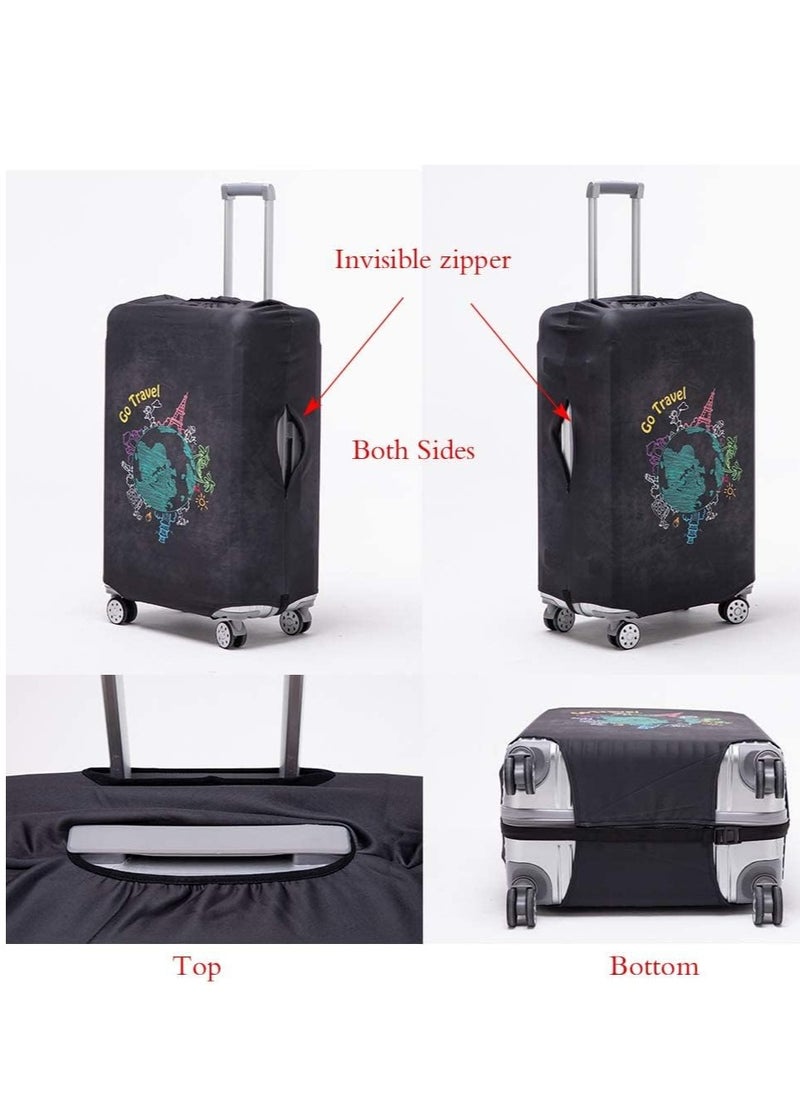 KASTWAVE Luggage Cover, KASTWAVE Water-Washable Suitcase Cover, Suitcase Protector Anti-scratch Suitcase cover for 25-28 Inch Trolley Case for Business Trip School Daily Usin (M)  - Image 3