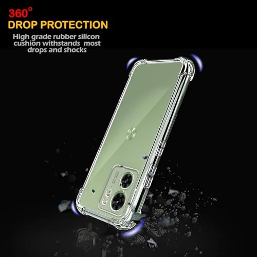 Plus Mobile Cover Soft & Flexible Shockproof Back Case with Cushioned Edges Transparent for Motorola Moto Edge 40 5G - Clear - Image 3