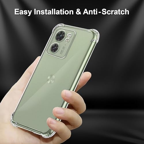 Plus Mobile Cover Soft & Flexible Shockproof Back Case with Cushioned Edges Transparent for Motorola Moto Edge 40 5G - Clear - Image 2