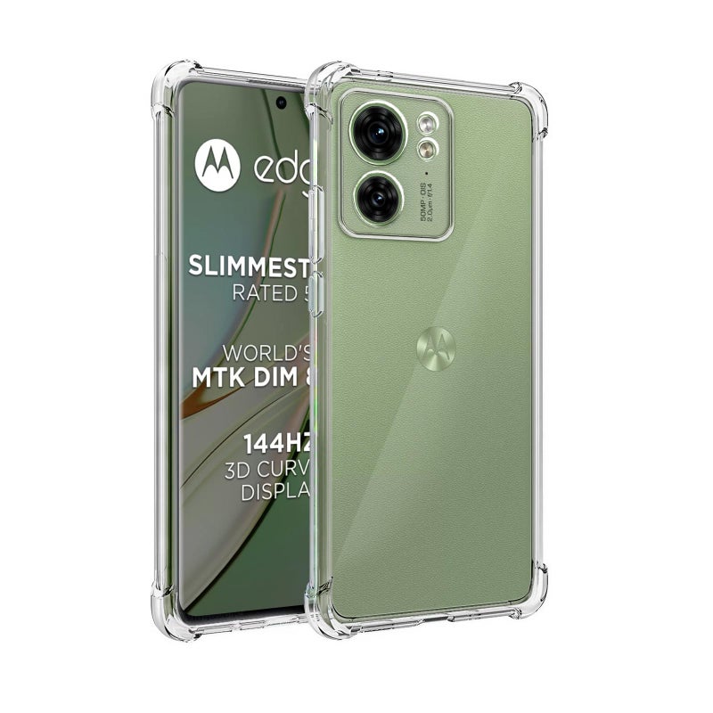 Plus Mobile Cover Soft & Flexible Shockproof Back Case with Cushioned Edges Transparent for Motorola Moto Edge 40 5G - Clear - Image 5