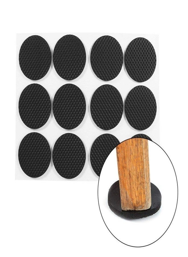Iktu Self Adhesive Round Felt Pads Non Skid Floor Protector Furniture Sofa Furniture Chair Balance Pad Noise Insulation Pad Floor Bumper - 1inch i.e 25mm Size (36 Pieces) - Image 1