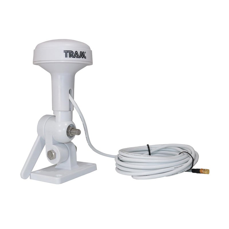 Tram 1657HC Marine Satellite Radio RatchetMount Antenna with RG58 Cable White
