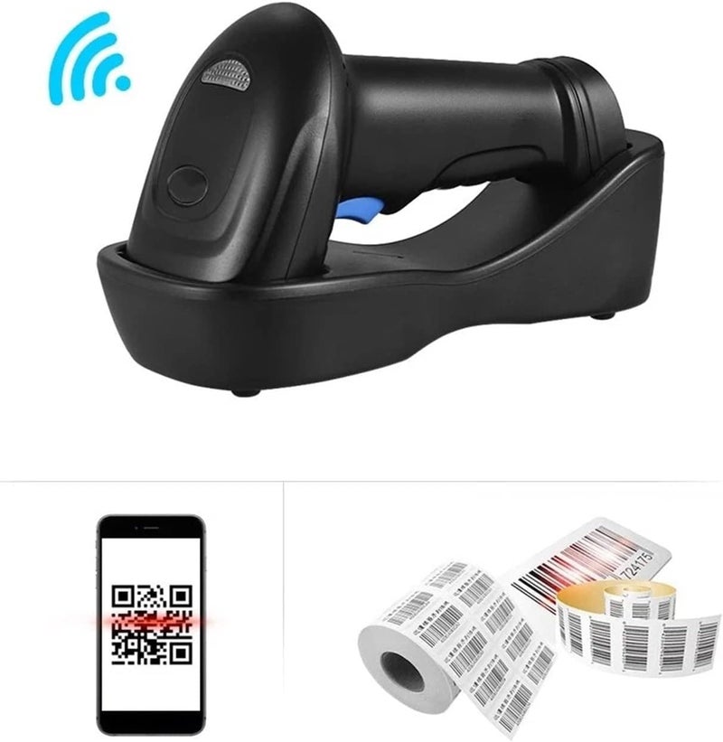 Barcode Scanner Bar Code Scanner Handheld Wireless 1D 2D Auto Image Barcode Scanner (Size : 17.1x9.7x7.1cm) for Supermarket, Convenience Store, Warehouse - Image 3