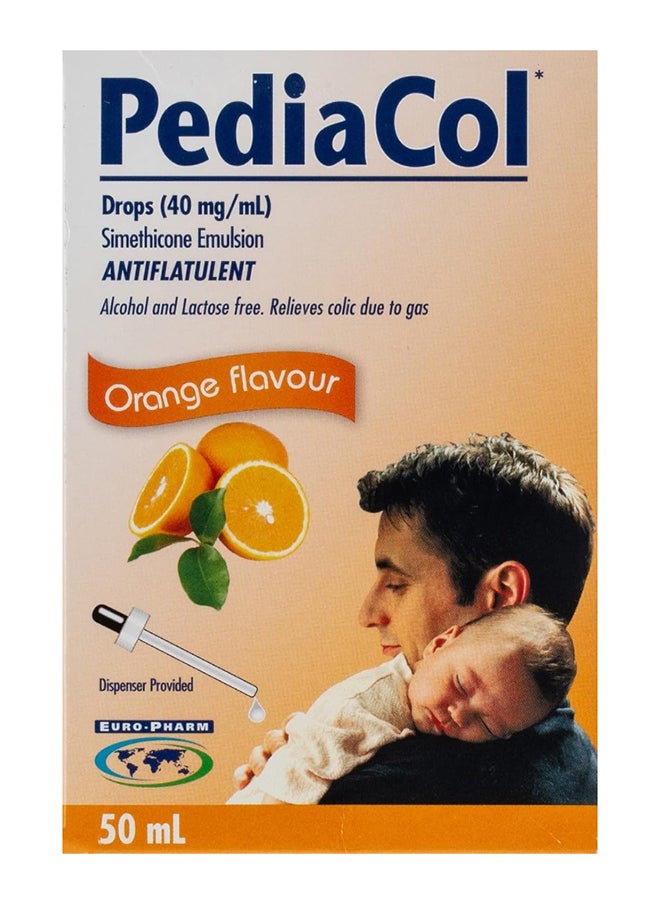 Pediacol Antiflatulent orange Flavor Drop 40 mg 50 ml  - Image 1