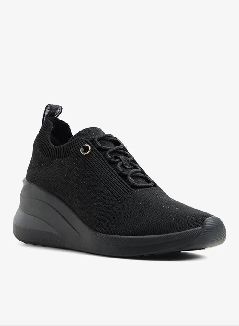 Aldo  Iboni Ladies Black Wedge Sneakers for Women | Best Price UAE
