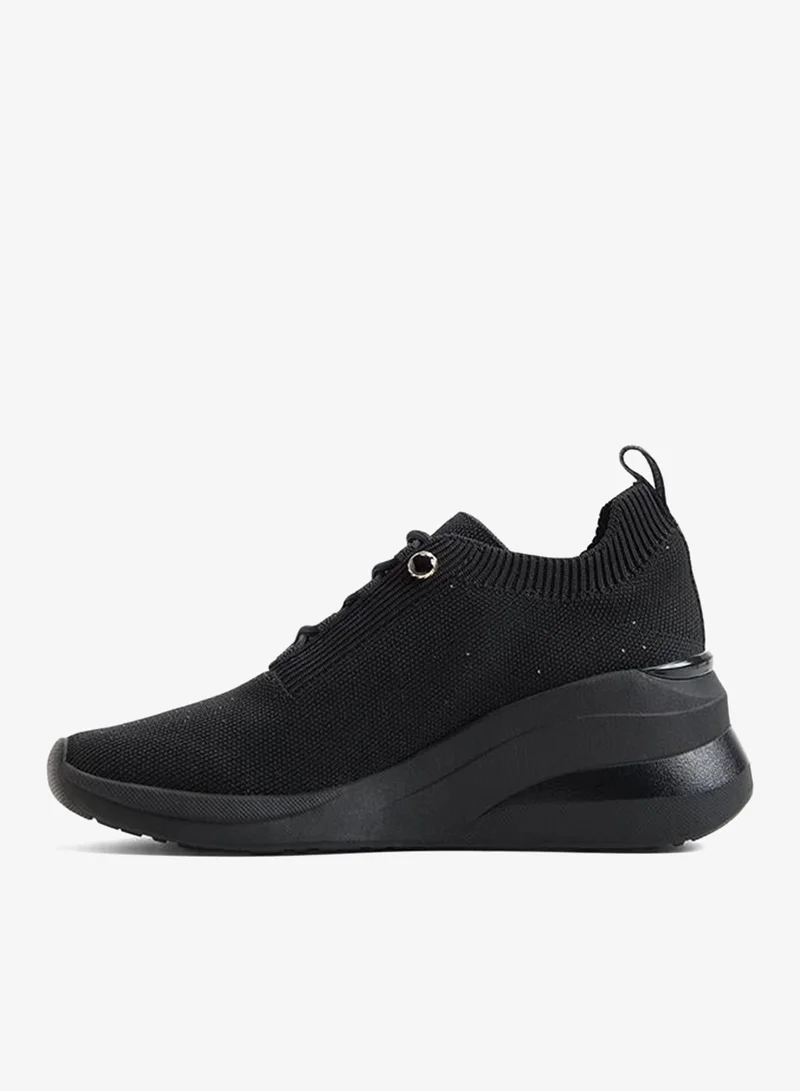 Aldo  Iboni Ladies Black Wedge Sneakers for Women | Best Price UAE