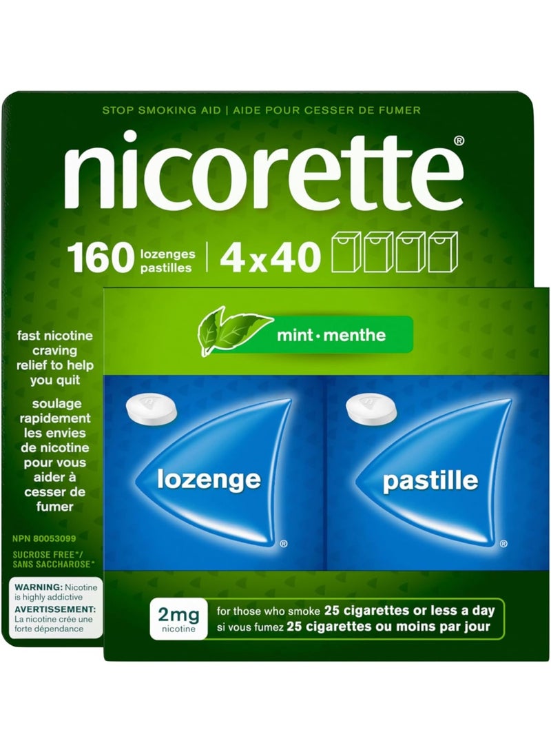 Nicorette Lozenge Mint 2mg 160 Count - Image 1