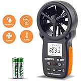 BTMETER HVAC Anemometer CFM Meter BT-866A Handheld Digital Wind Speed Meter Gauge Test for 0.3~40 m/s Wind Speed, Temp, - Image 1