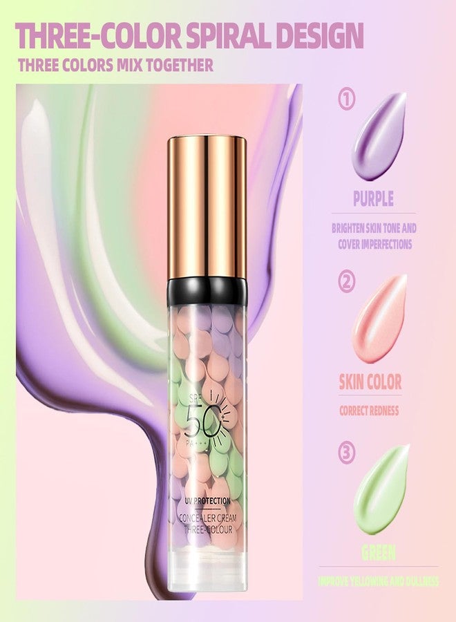 LuckNest 3 In 1Primer for Face Before Makeup, 2 Packs Sunscreen Isolation Cream SPF 50 PA+, One Step Color Corector Primer Facial Serum, Even Skin Tone Oil Control & Moisturizing Radiance Skin - Image 3