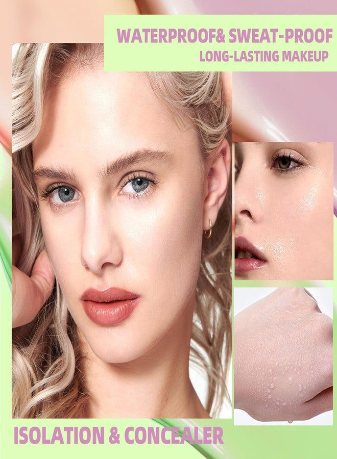 LuckNest 3 In 1Primer for Face Before Makeup, 2 Packs Sunscreen Isolation Cream SPF 50 PA+, One Step Color Corector Primer Facial Serum, Even Skin Tone Oil Control & Moisturizing Radiance Skin - Image 5