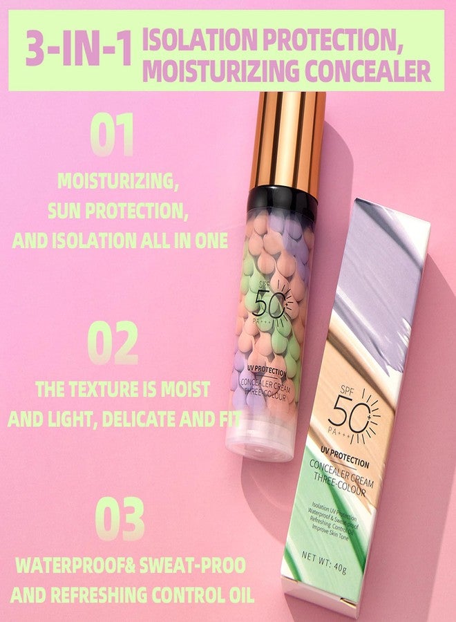 LuckNest 3 In 1Primer for Face Before Makeup, 2 Packs Sunscreen Isolation Cream SPF 50 PA+, One Step Color Corector Primer Facial Serum, Even Skin Tone Oil Control & Moisturizing Radiance Skin - Image 4