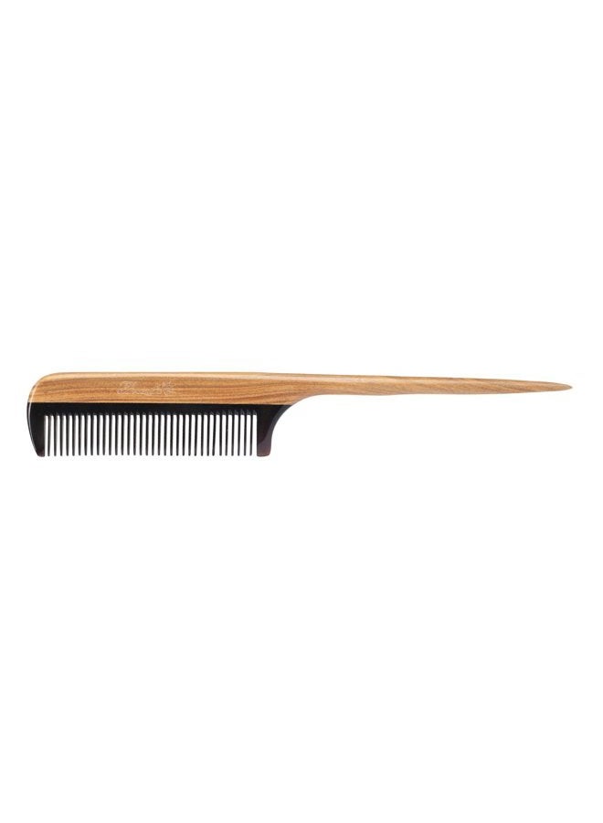 Breezelike (Buffalo Horn Teeth and Sandalwood Handle) - Hair Combs - Fine Tooth Detangling Wooden Tail Comb - No Static Natural Sandalwood Buffalo Horn Comb for Women - Image 5
