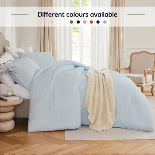 Quataly Queen Comforter Sets SkyBlue,3PCS Soft Lightweight Breathable Bedding Comforter Sets for All Season, Queen Size(90''×90'' Comforter & 2 Pillowcases) - Image 3