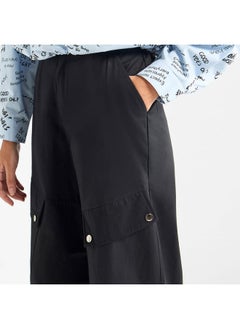 FAV Solid Cargo Pants with Pockets  - Image 4