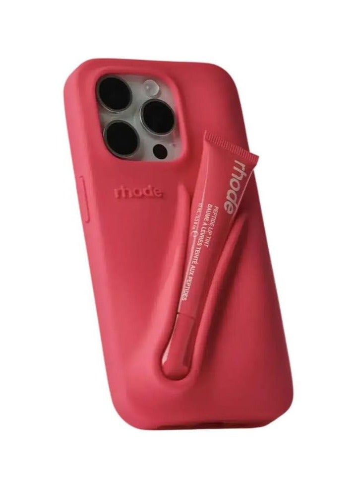 رود جراب هاتف Rhode Iphone 16 Pro Max مع حامل مرطب الشفاه في العبوة الأصلية جراب هاتف متعدد الوظائف مع حقيبة سفر أنيقة من السيليكون - Image 1