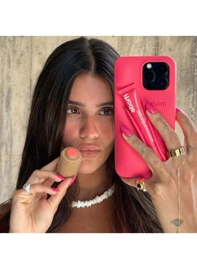 رود جراب هاتف Rhode Iphone 16 Pro Max مع حامل مرطب الشفاه في العبوة الأصلية جراب هاتف متعدد الوظائف مع حقيبة سفر أنيقة من السيليكون - Image 2