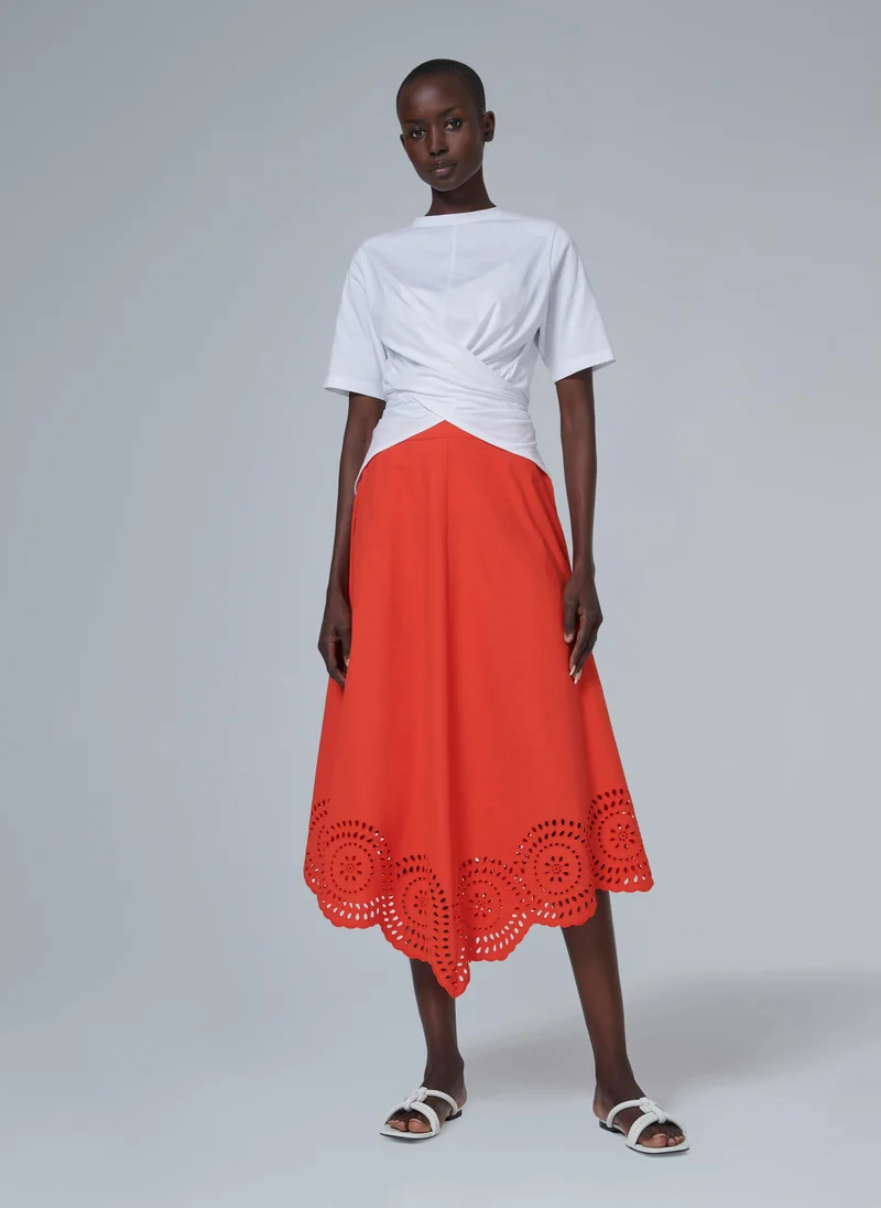 leem Broderie Anglaise Skirt - Shorter length