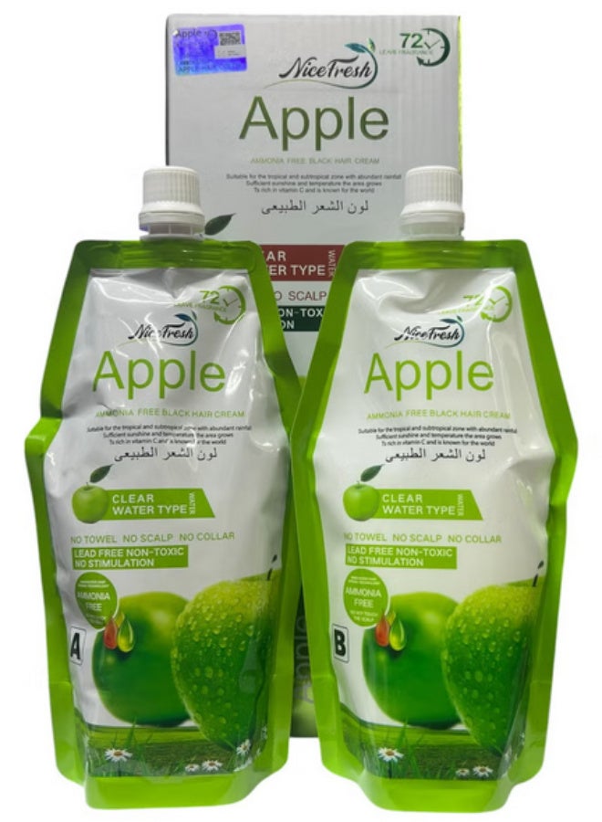 Apple Ammonia Free Natural Black Hair Color Cream 1000ml - Image 4