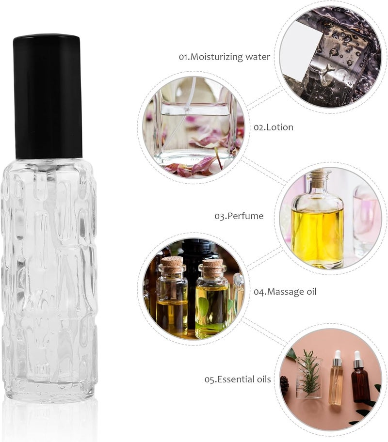6pcs 15ml Glass Spray Bottles Fine Mist Perfume Refillable Atomizer with Aluminum Cap for Travel, Pocket Cologne, Essential Oils, Sample Dispenser - Image 3