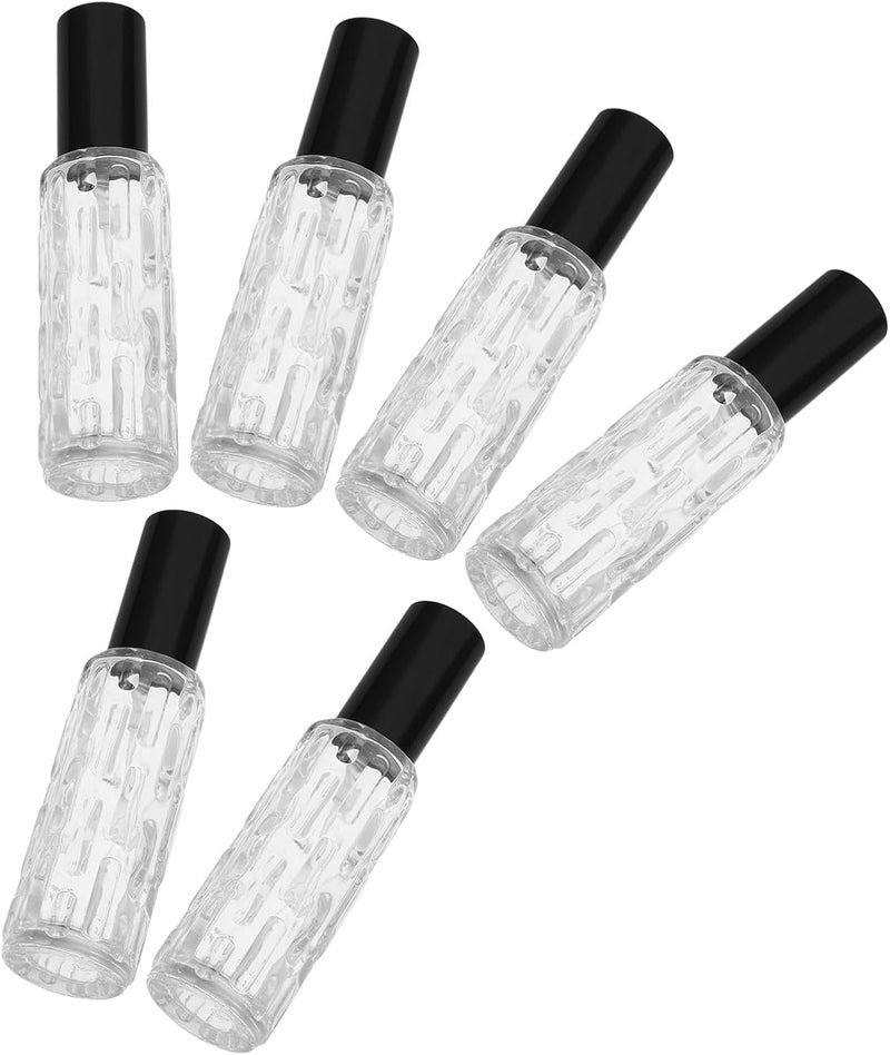 6pcs 15ml Glass Spray Bottles Fine Mist Perfume Refillable Atomizer with Aluminum Cap for Travel, Pocket Cologne, Essential Oils, Sample Dispenser - Image 1