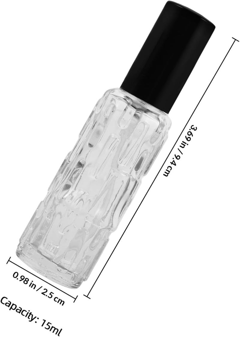 6pcs 15ml Glass Spray Bottles Fine Mist Perfume Refillable Atomizer with Aluminum Cap for Travel, Pocket Cologne, Essential Oils, Sample Dispenser - Image 2
