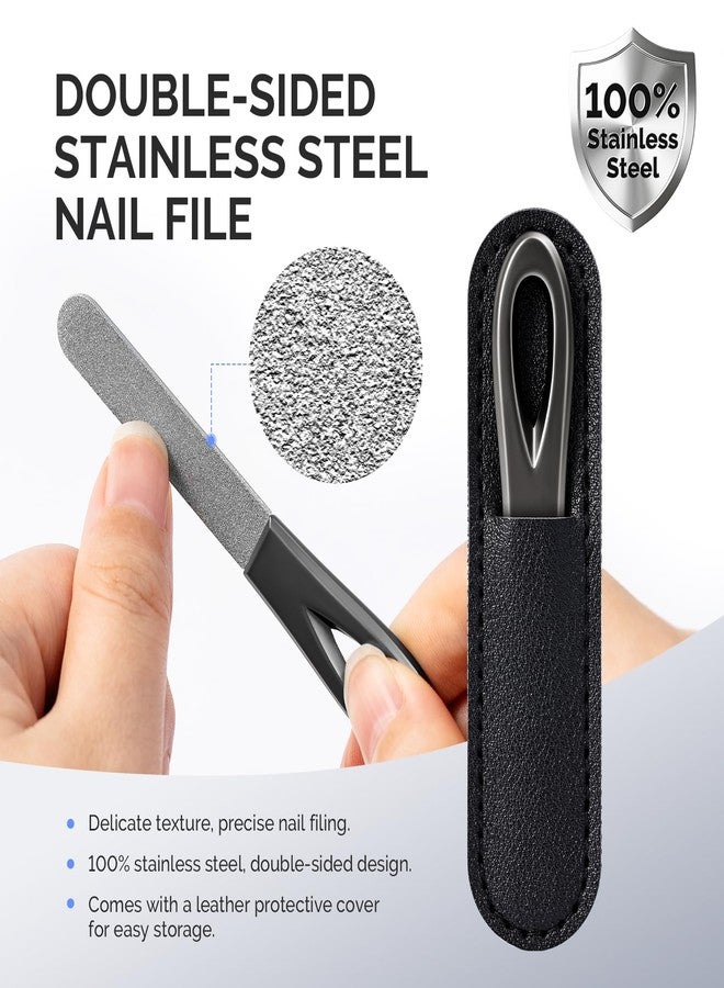 MelodySusie Wide Jaw Opening Nail Clippers, Toenail Clippers for Seniors Thick Nails, Angled Head Large Nail Clippers for Men Women with Nail File, Fingernail Cutter with Catcher Long Handle, Black - Image 5