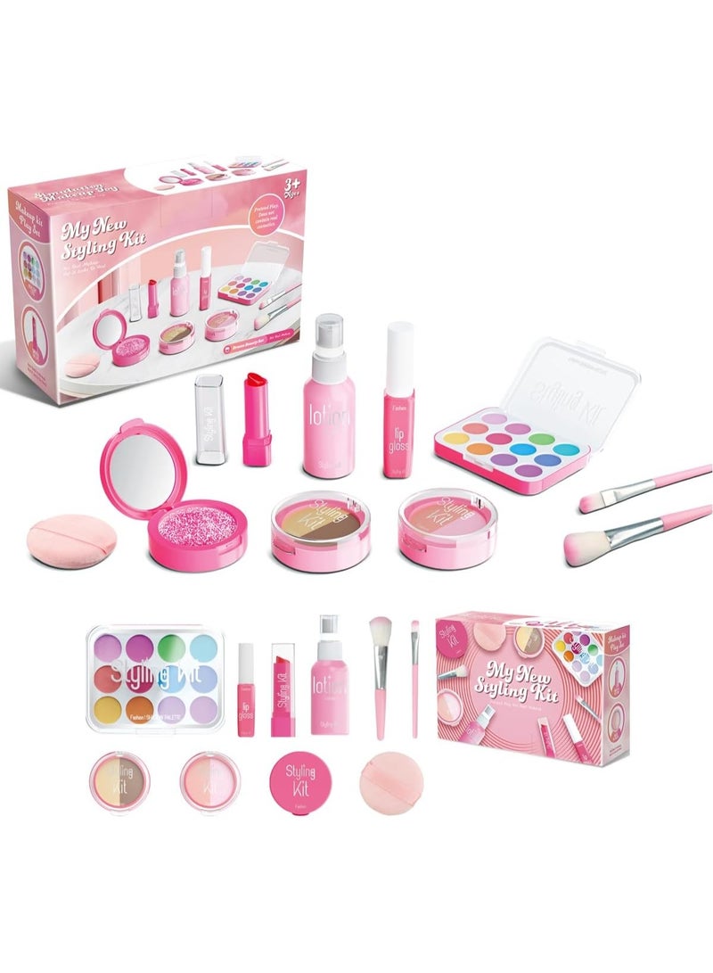 Makeup Kit Play Set, Pretend Makeup Toys for Girls Gifts 3-5 Years Old (Not Contains Real Cosmetics)  Kids Makeup Kit for Girls, Unicorn Makeup Set, Make up Kit for Little Girl Princess Toddler Makeup for Kid Birthday Gifts Unicorn Toys for Girls - Image 1