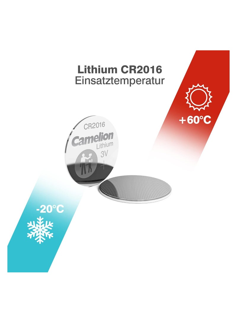 Camelion CR2016 3 V Lithium-Ion Button Cell Battery 5 Pack x5 - Image 5