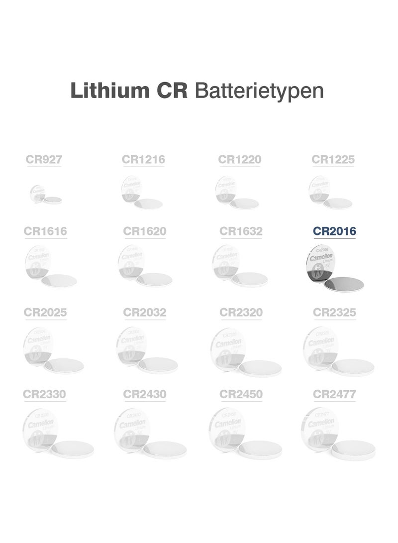 Camelion CR2016 3 V Lithium-Ion Button Cell Battery 5 Pack x5 - Image 4