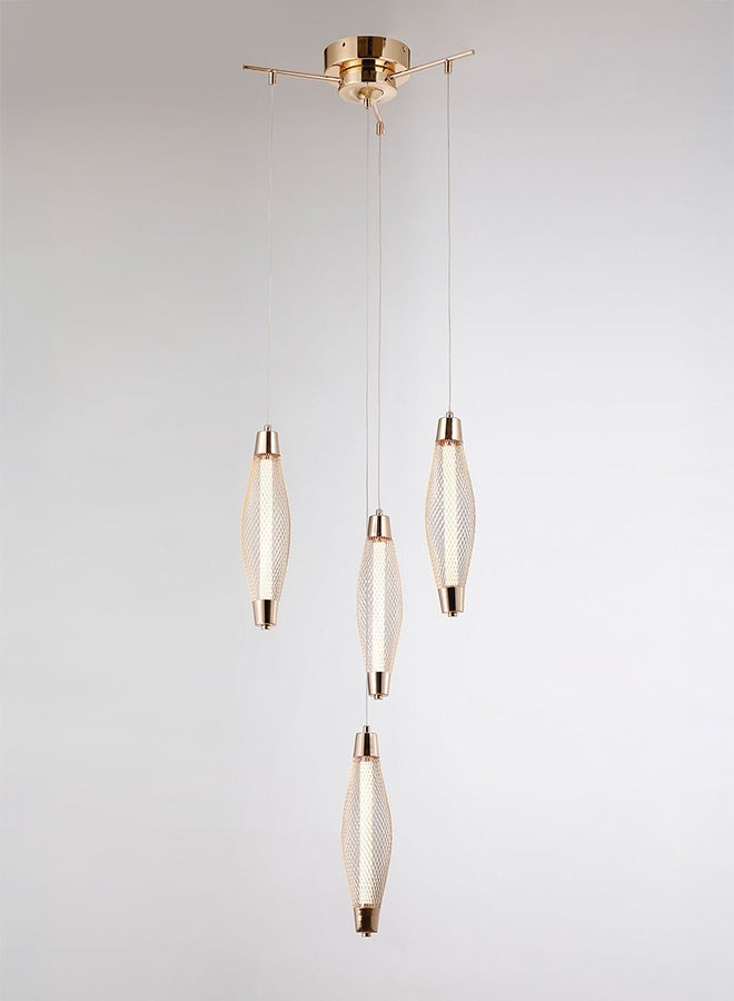 BUY4LESS -  Modern Lighting, Modern chandelier, Light, Gold Color Colored luxury chandelier, 40x34x100 cm, Suitable for living room, bed room, kitchen - Image 1
