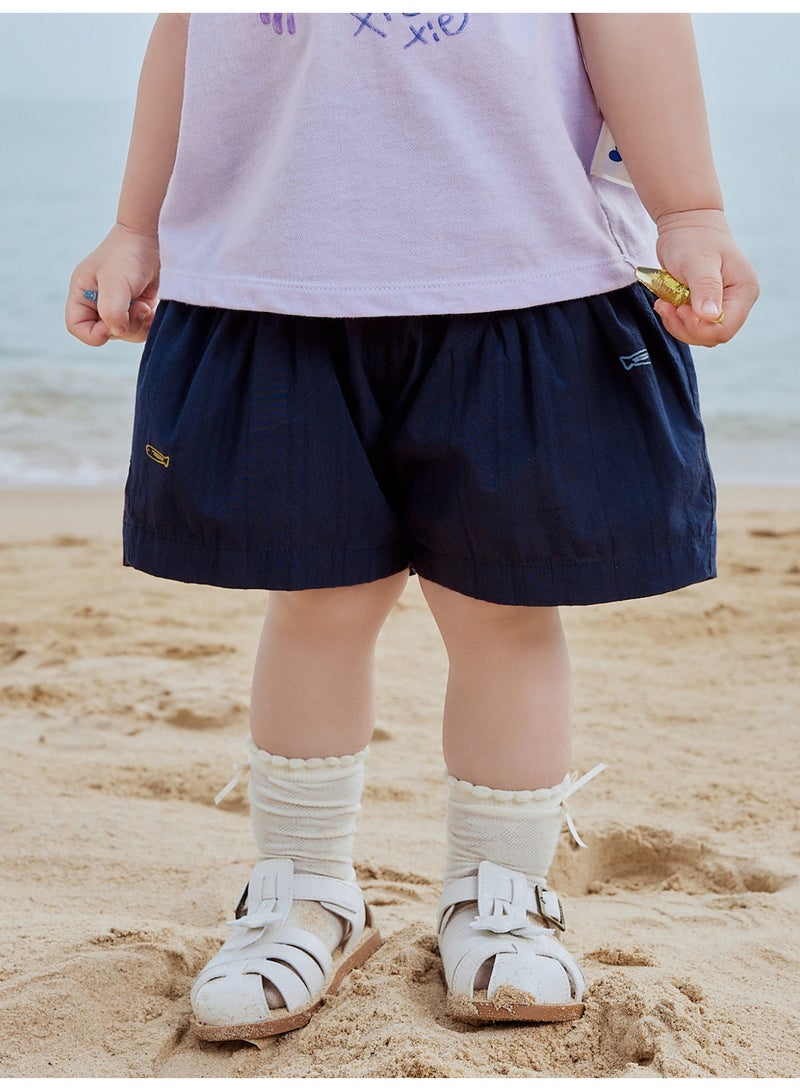 mini bala Girls Toddler Casual Elastic Waist Adorable Printed Shorts Soft Breathable Lightweight Comfortable Summer New Style Flowy Relaxed - Fit Daily Wear Children's Fashion Shorts - Image 1