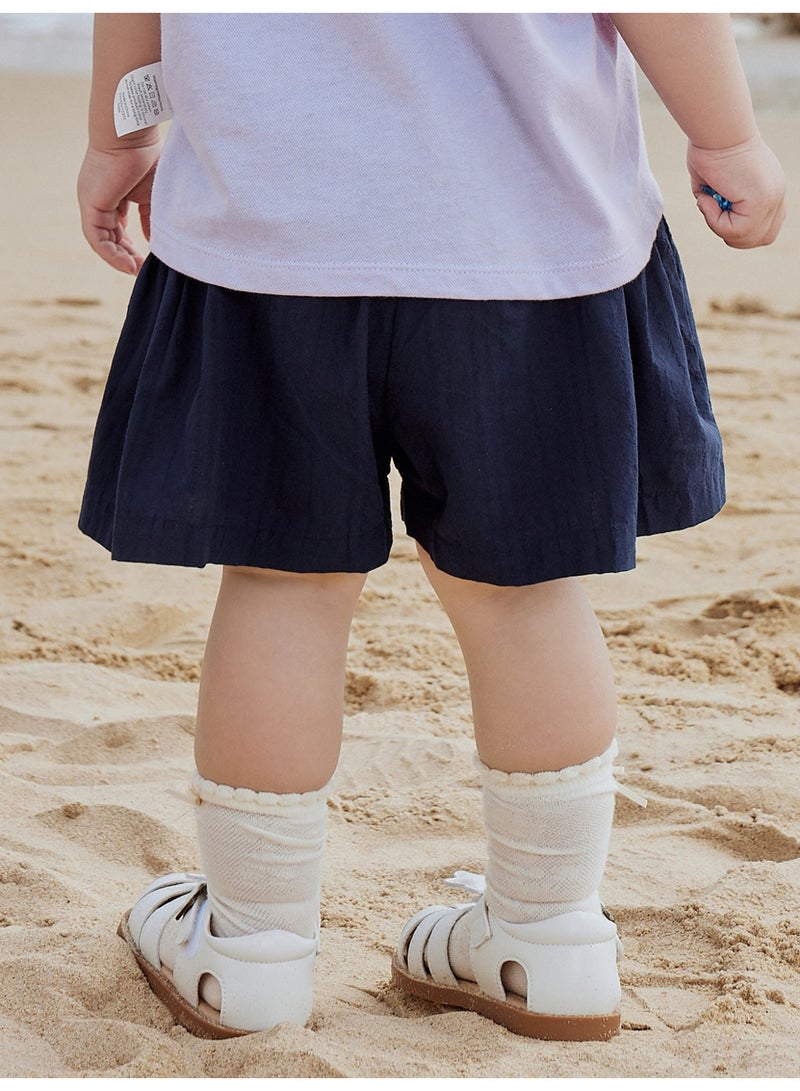 mini bala Girls Toddler Casual Elastic Waist Adorable Printed Shorts Soft Breathable Lightweight Comfortable Summer New Style Flowy Relaxed - Fit Daily Wear Children's Fashion Shorts - Image 3