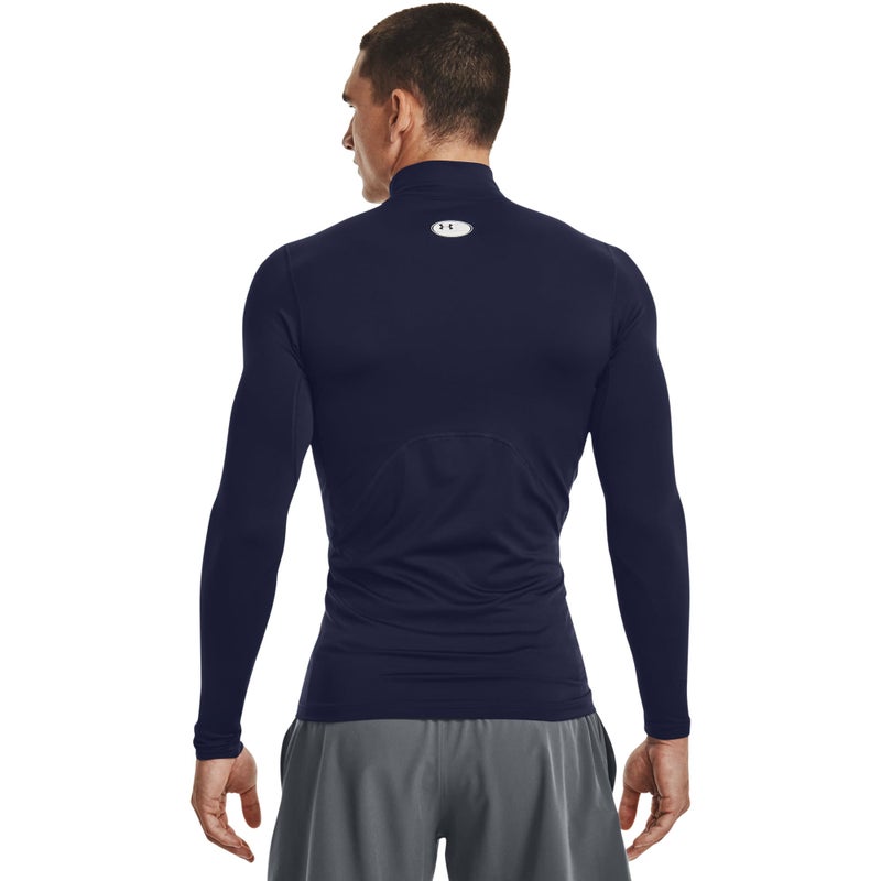 Under Armour Men's ColdGear Armour Compression Mock, Midnight Navy (410)/White, Medium - Image 2