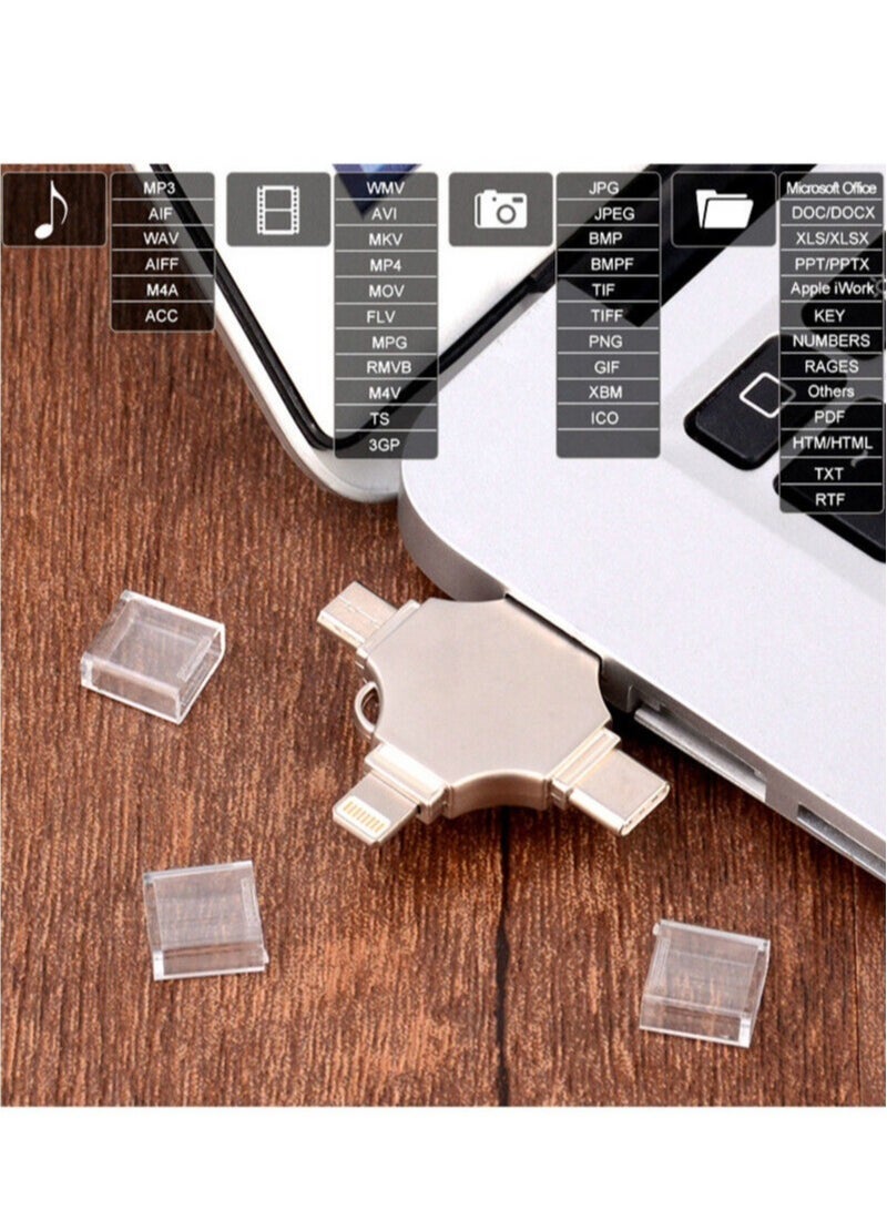 ELTRAZONE High Speed 4 In 1 Multi-function OTG USB Flash Drive Type-C Pen drive 3.0 Memory Disk For iPad Android iOS PC 512GB  - Image 4