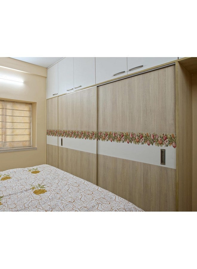 WallDesign Classic Vintage Flower & Butterfly Wallpaper Border Runner Stickers for Ceiling, Hall, Bedroom, Door, Cupboard, Wall Painting Look - 5.25 Inch Width x 5 Feet Length - Image 3