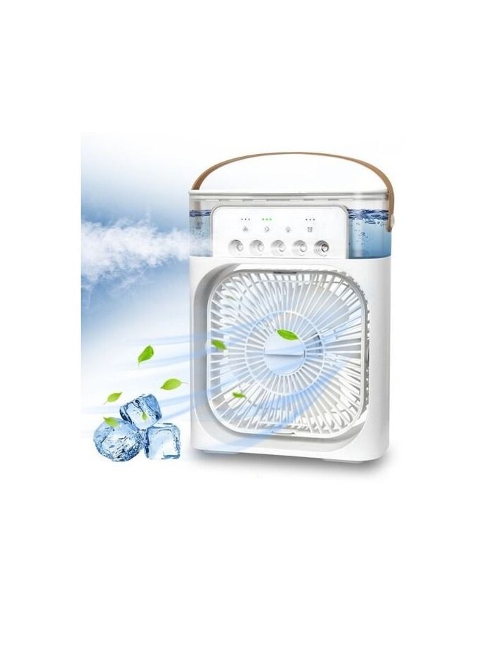 SOSEKO Mini Air Cooler USB Fan Humidifier 3 in 1 with 7 Colors LED Light - Image 1
