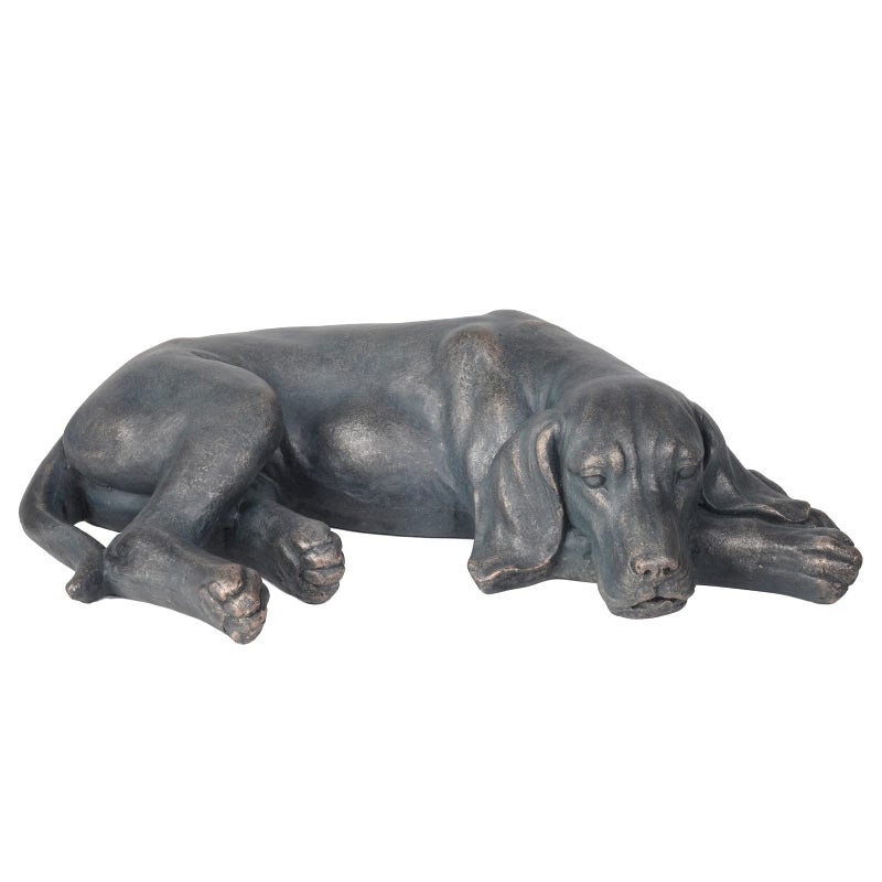 LC LCdecohome Garden Statue Outdoor Decorations Dog-Figurine - Sleeping Dog Sculptures Resin Sculpture for Patio Lawn Yard Porch Ornament Garden Gift 22.25 * 12.5 * 5.5 - Image 1