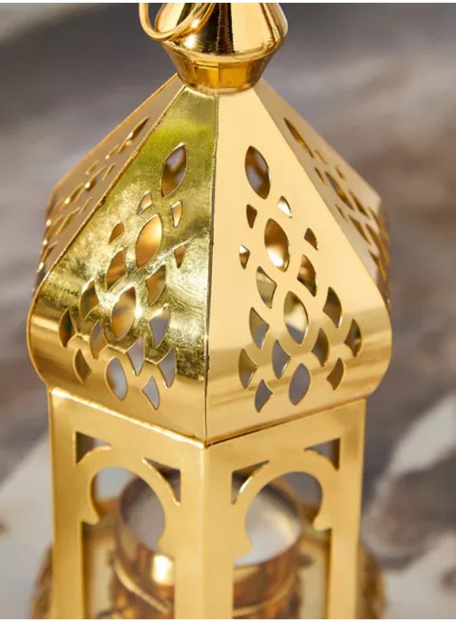 Whynot Metallic Ramadan Lantern with LED Light – Elegant Islamic Design | Size 20×6×25 cm - Image 3
