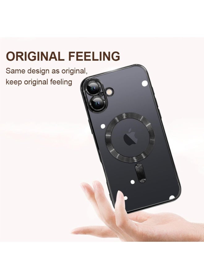 أكاليكس جراب مغناطيسي شفاف لهاتف آيفون 17، متوافق مع ماج سيف، مزود بواقي عدسة كاميرا مدمج، غطاء هاتف ناعم ونحيف لهاتف آيفون 17 - أسود - Image 4