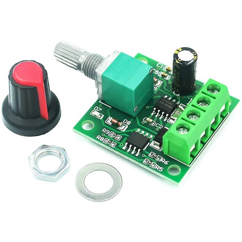 Greluma جريلوما 3 قطع، تحكم في سرعة محرك DC (PWM) 1803BK بجهد 1.8v 3v 5v 6v 7.2v 12v 2A 30W، مفتاح تشغيل قابل للتعديل - Image 3