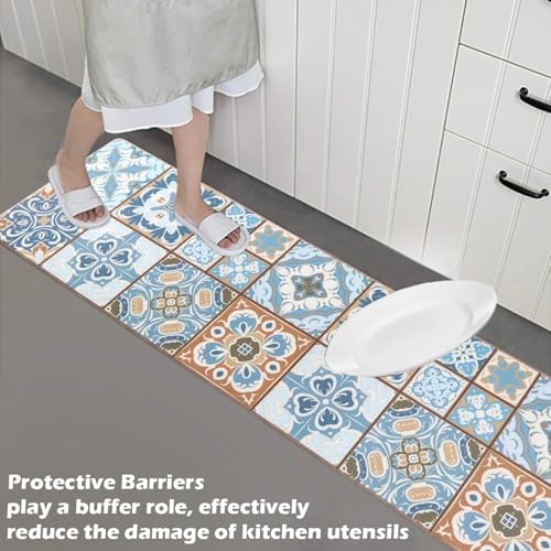 proxin Kitchen Mat Anti-Slip Waterproof Floor Mat, Oil-Proof Anti-Fatigue Kitchen mats for Floor Anti Slip, Sink, Laundry & Standing Desk (118x38cm, 58x38cm) (Multi3) - Image 4